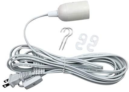 12' cord with hanging hooks (for lowest price select case quantity from the dropdown menu)